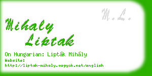 mihaly liptak business card
